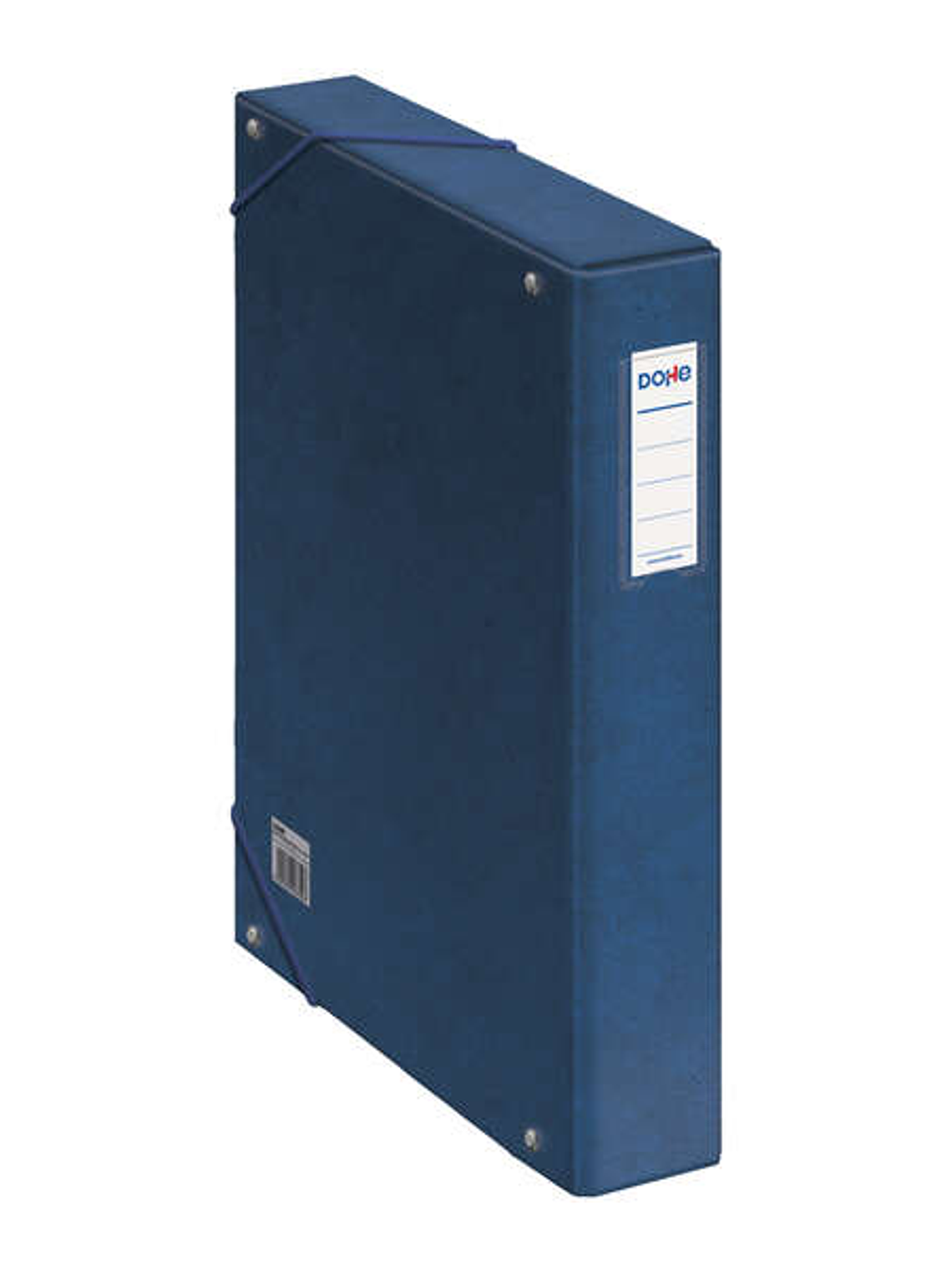 Dohe Caja para Proyectos Lomo 5cm - Carton Forrado con Papel Impreso y Plastificado - Cierre con Gomas - Color Azul 1