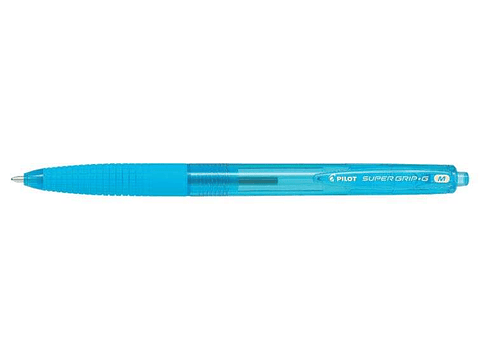 Pilot Boligrafo de Bola Retractil SuperGrip G - Punta Redonda 1.0mm - Trazo 0.4mm - Tinta de Aceite - Grip Ergonomico - Color Turquesa