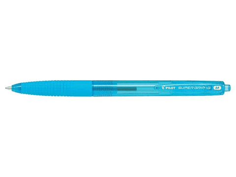 Pilot Boligrafo de Bola Retractil SuperGrip G - Punta Redonda 1.0mm - Trazo 0.4mm - Tinta de Aceite - Grip Ergonomico - Color Turquesa
