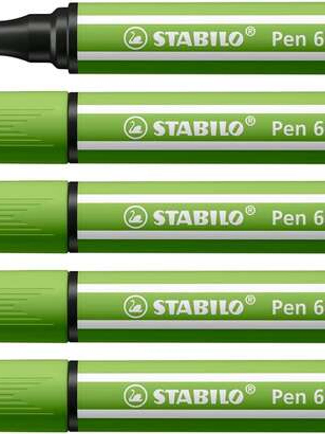 Stabilo Pen 68 MAX Rotulador - Punta de Fibra Biselada - Trazo entre 1-5mm aprox. - Tinta a Base de Agua - Color Verde Claro 1