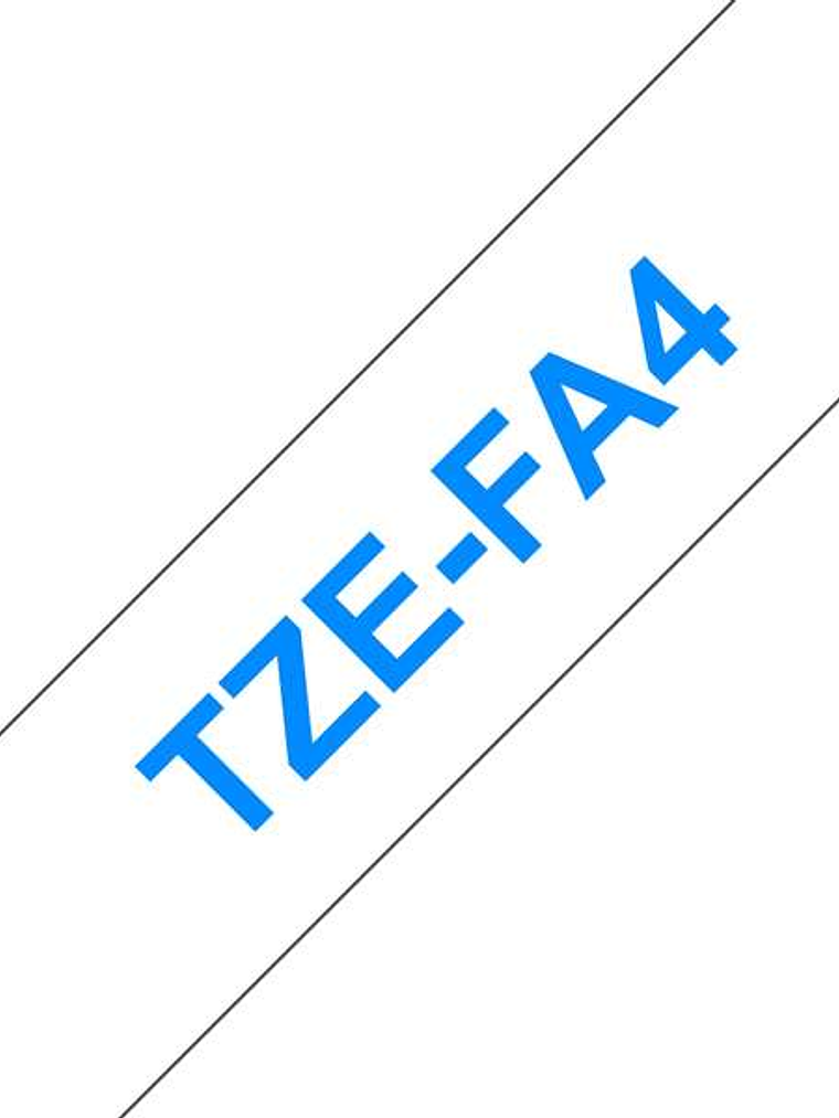 Brother TZeFA4 Cinta Textil Generica de Etiquetas - Texto azul sobre fondo blanco - Ancho 18mm x 3 metros 1