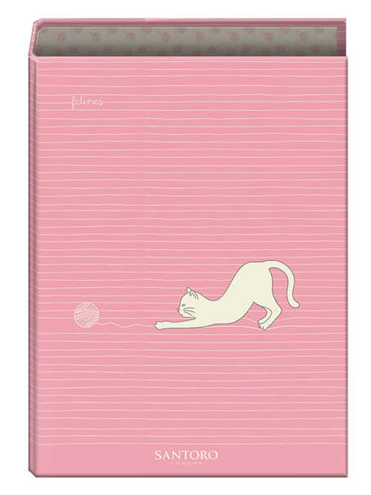 Dohe Santoro Felines Carpeta de 4 Anillas Formato Folio - Cubierta de Carton Forrado - Anillas Niqueladas de 40mm 1