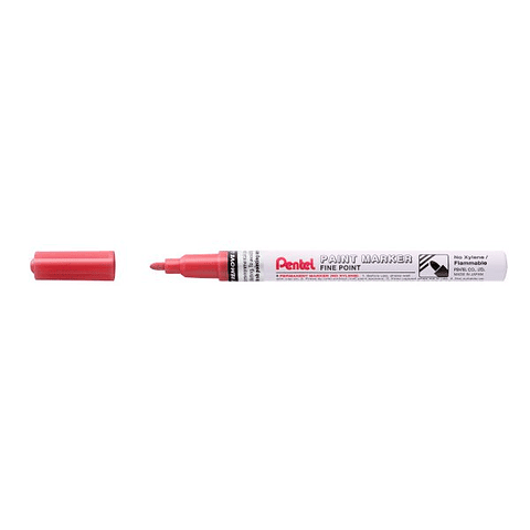 Pentel Paint Marker Marcador de Pintura - Punta Fina 2.9mm - Permanente en todas las Superficies - Resistente a Luz y Agua - Cuerpo de Aluminio - Colo