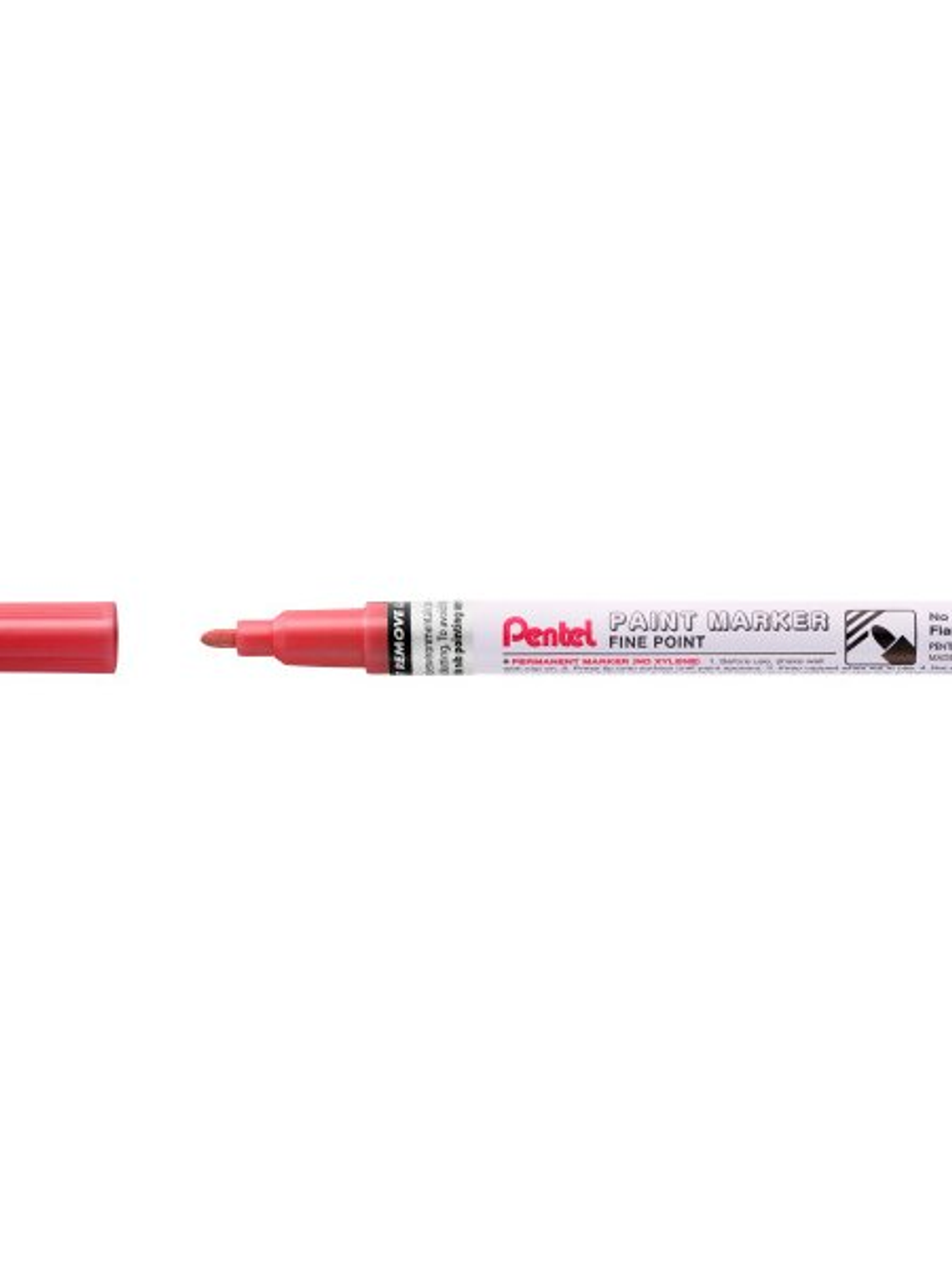 Pentel Paint Marker Marcador de Pintura - Punta Fina 2.9mm - Permanente en todas las Superficies - Resistente a Luz y Agua - Cuerpo de Aluminio - Colo 1