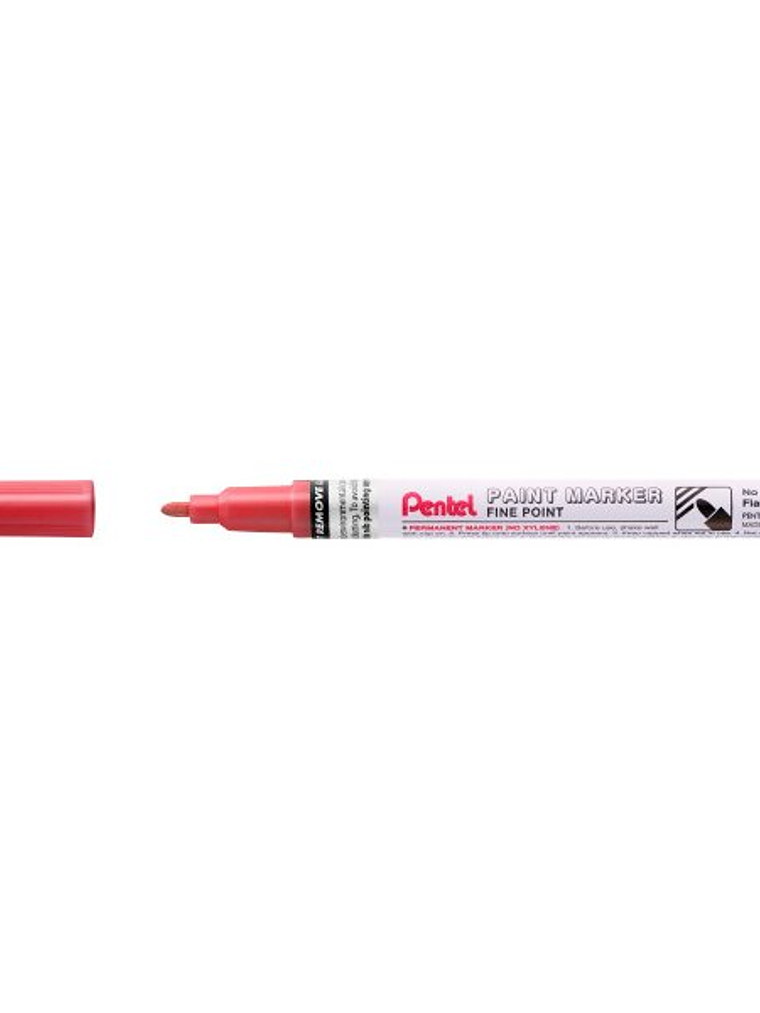 Pentel Paint Marker Marcador de Pintura - Punta Fina 2.9mm - Permanente en todas las Superficies - Resistente a Luz y Agua - Cuerpo de Aluminio - Colo 1