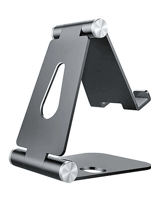 Aisens Soporte de Sobremesa Tamaño M Ajustable (2 Pivotes) para Movil / Tablet - Color Gris