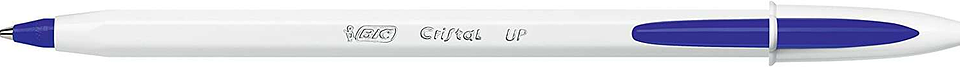 Bic Cristal Up Boligrafo de Bola - Punta de 1.2mm - Tinta con Base de Aceite - Cuerpo Blanco - Color Azul 1
