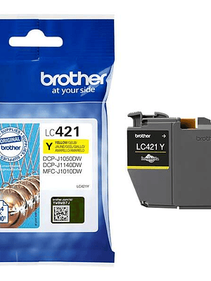 Brother LC421 Amarillo Cartucho de Tinta Original - LC421Y