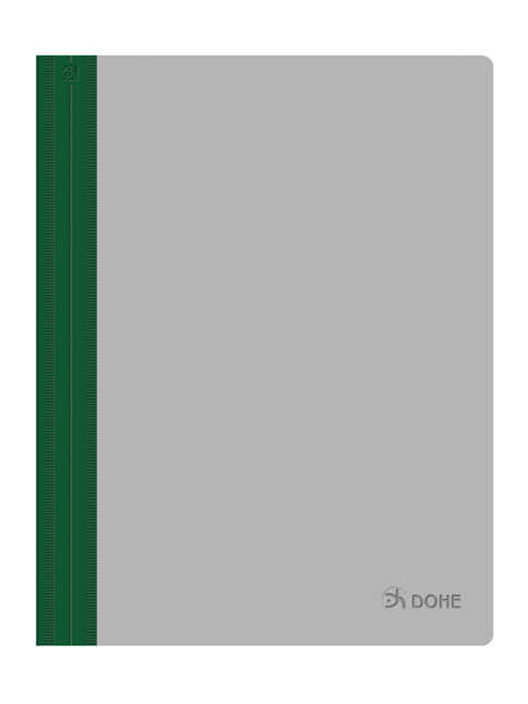 Dohe Dossier Tamaño A4 con Fastener Metalico - Lomo Rigido - Cubierta Transparente de 150 Micras - Trasera Opaca de 180 Micras 1