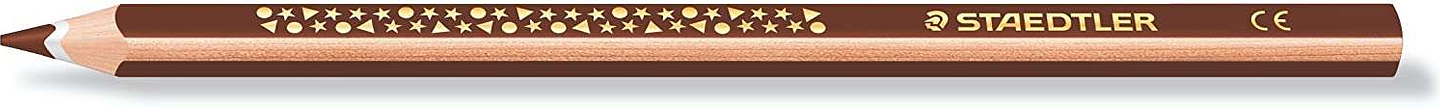 Staedtler Jumbo Noris 128 Lapiz Triangular de Color - Mina de 4mm - Resistencia a la Rotura - Diseño Ergonomico - Color Marrón 1
