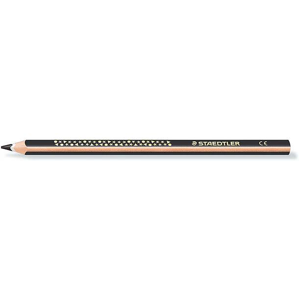 Staedtler Jumbo Noris 128 Lapiz Triangular de Color - Mina de 4mm - Resistencia a la Rotura - Diseño Ergonomico - Color Negro