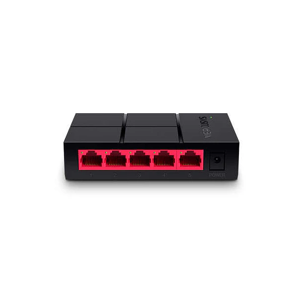 Mercusys Switch 5 Puertos Gigabit RJ45 10/100/1000Mbps - Diseño Compacto - Plug & Play - Tecnologia Verde