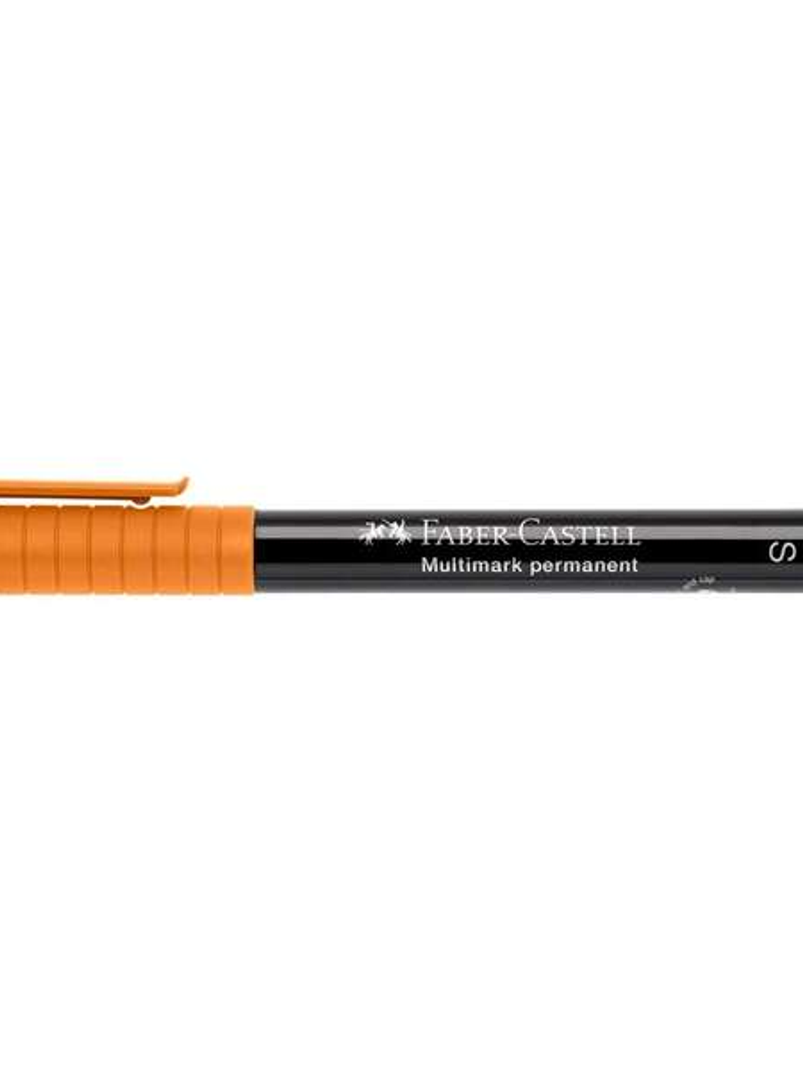 Faber-Castell Multimark Rotulador Permanente - Ancho de Trazo 0.4mm - Goma de Borrar Integrada - Resistente a la Luz y al Agua - Color Naranja 1