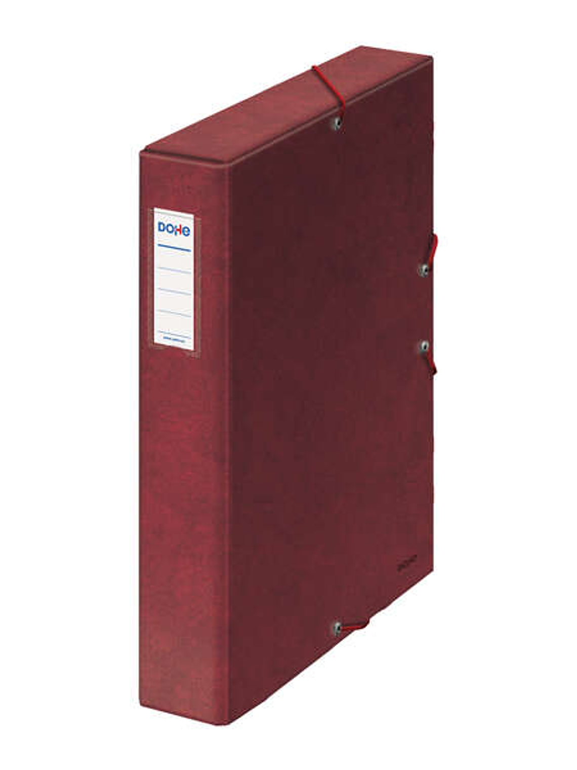 Dohe Caja para Proyectos Lomo 5cm - Carton Forrado con Papel Impreso y Plastificado - Cierre con Gomas - Color Rojo 1