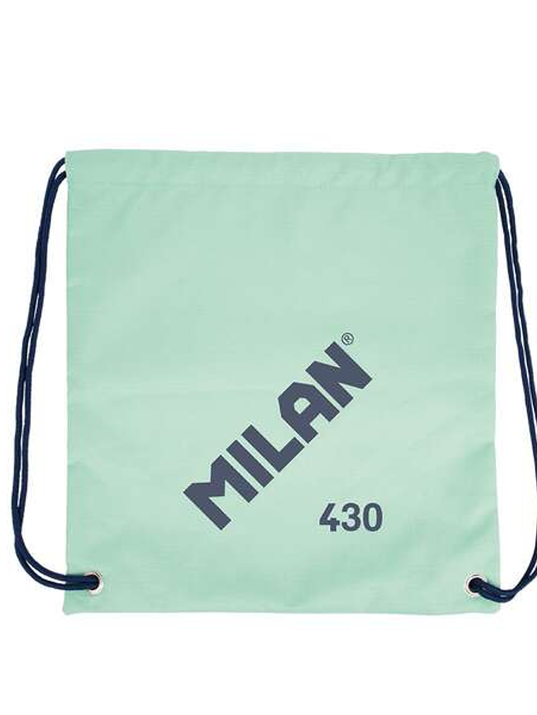 Milan Serie 1918 Bolsa/Mochila de Tiras Grande - Tejido 'ripstop' Ligero y Resistente - Medidas 34x42x0.7cm - Color Verde 1