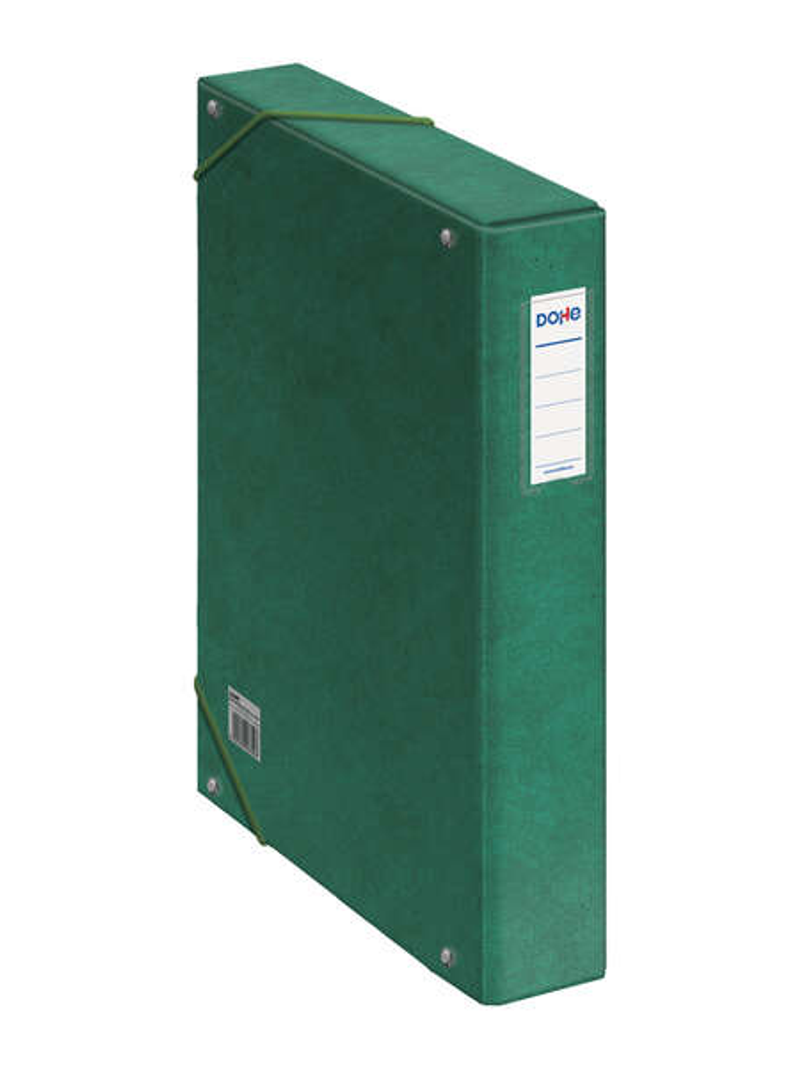 Dohe Caja para Proyectos Lomo 5cm - Carton Forrado con Papel Impreso y Plastificado - Cierre con Gomas - Color Verde 1