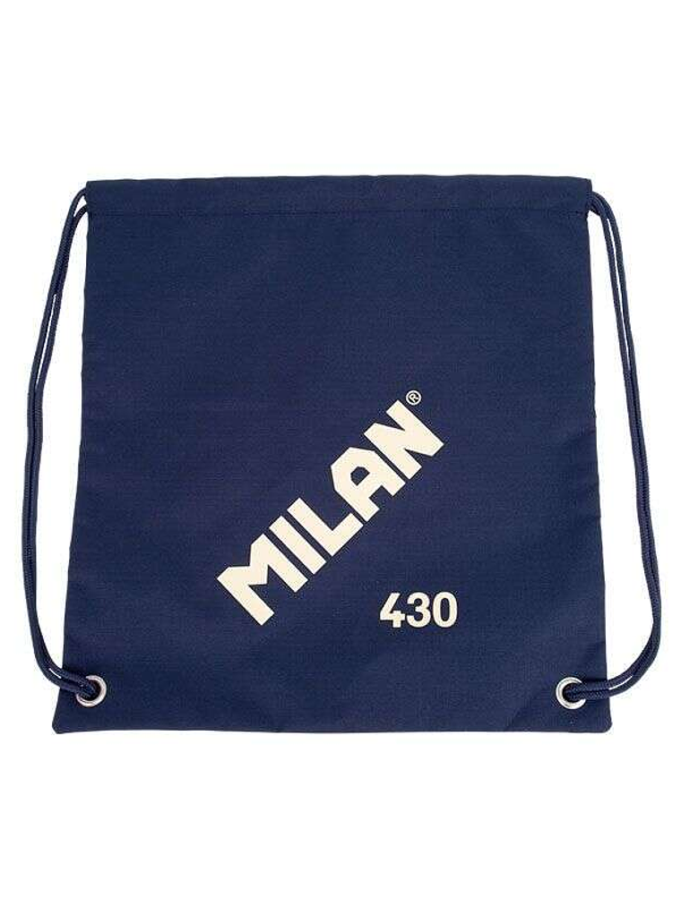 Milan Serie 1918 Bolsa/Mochila de Tiras Grande - Tejido 'ripstop' Ligero y Resistente - Medidas 34x42x0.7cm - Color Azul Oscuro 1
