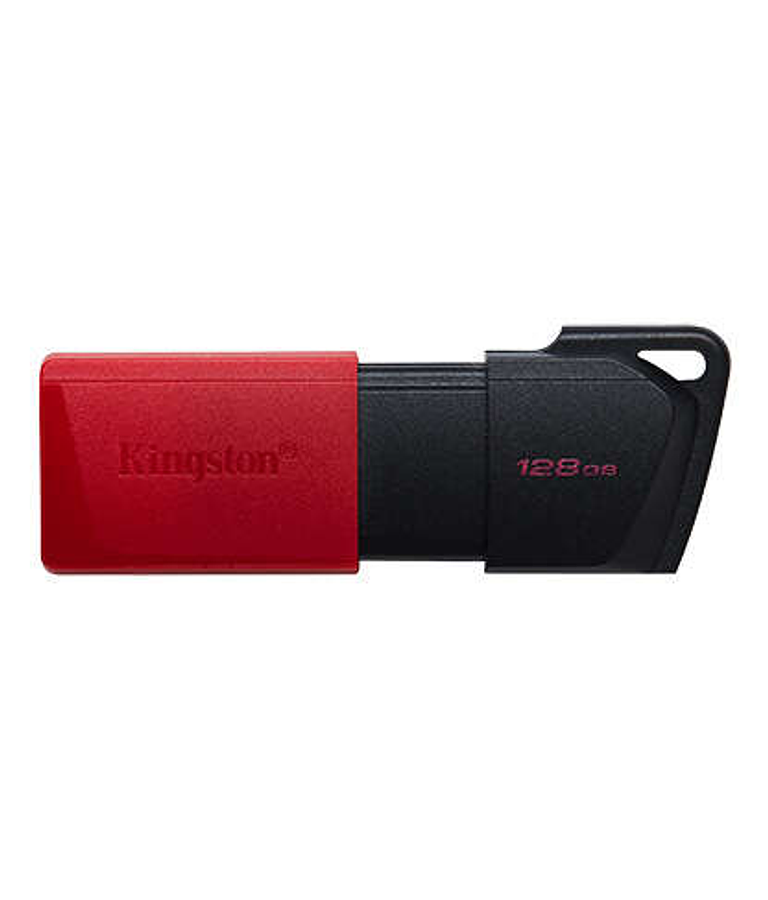 Kingston DataTraveler Exodia M Memoria USB 128GB - USB 3.2 Gen 1 - Capuchon Movil - Enganche para Llavero - Color Negro/Rojo(Pendrive)