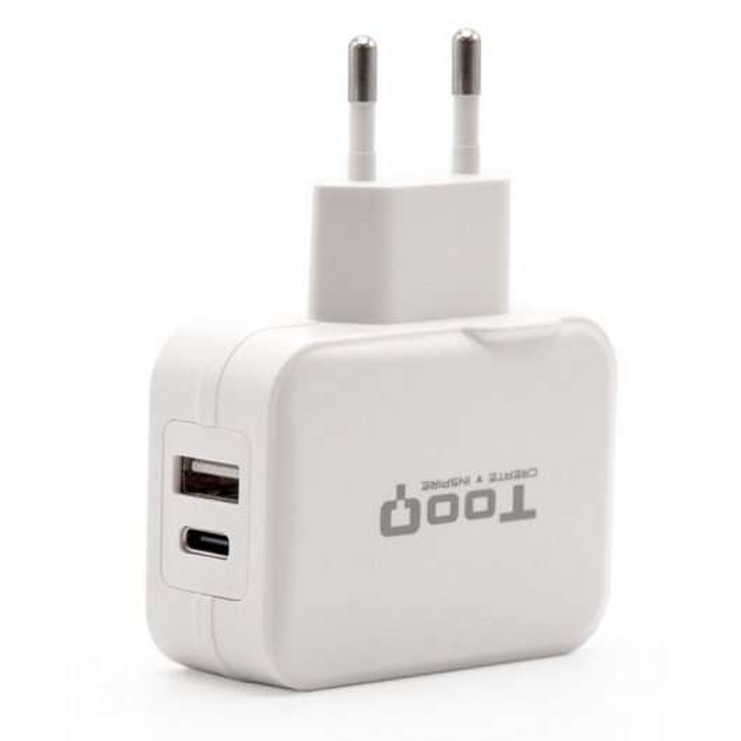 Tooq Cargador de Pared USB 2.0, USB-C - Color Blanco 1