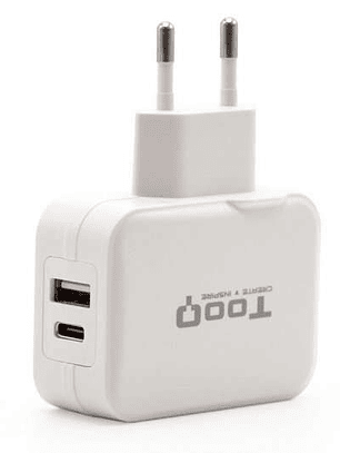 Tooq Cargador de Pared USB 2.0, USB-C - Color Blanco