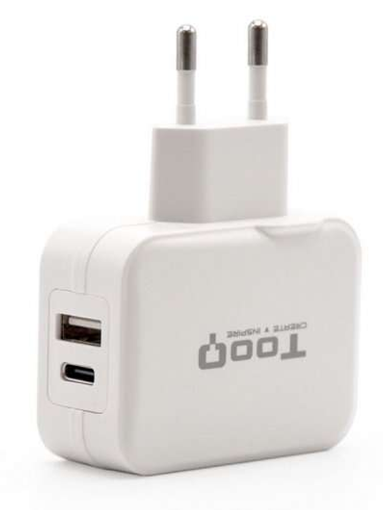 Tooq Cargador de Pared USB 2.0, USB-C - Color Blanco 1