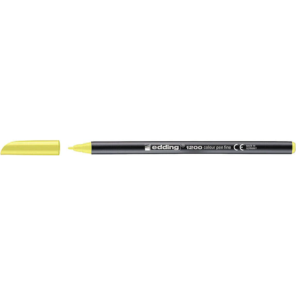 Edding 1200 Rotulador - Punta Redonda - Trazo 1mm - Tinta con Base de Agua - Color Amarillo Neon