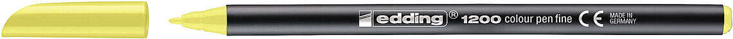 Edding 1200 Rotulador - Punta Redonda - Trazo 1mm - Tinta con Base de Agua - Color Amarillo Neon 1