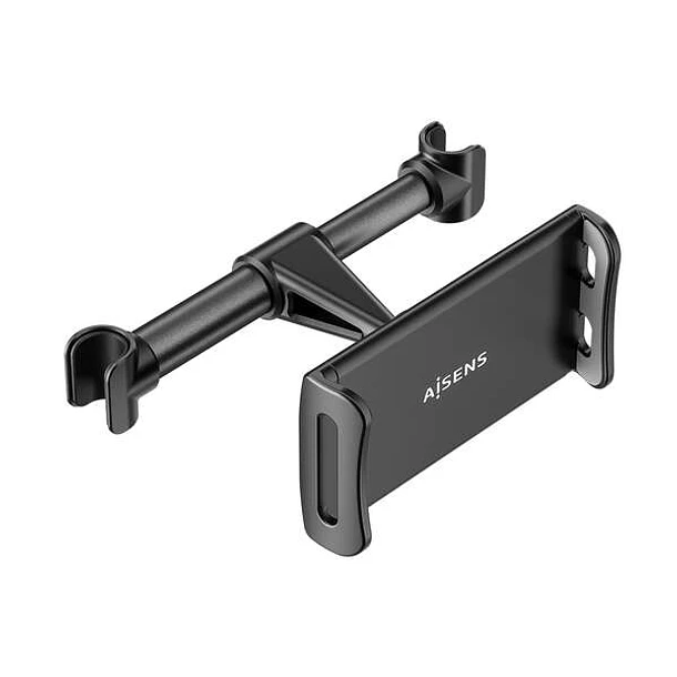 Aisens Soporte Coche Ajustable (1 Pivote) para reposacabezas para Telefono / Tablet - Color Negro