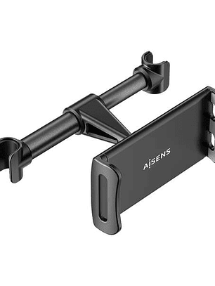 Aisens Soporte Coche Ajustable (1 Pivote) para reposacabezas para Telefono / Tablet - Color Negro