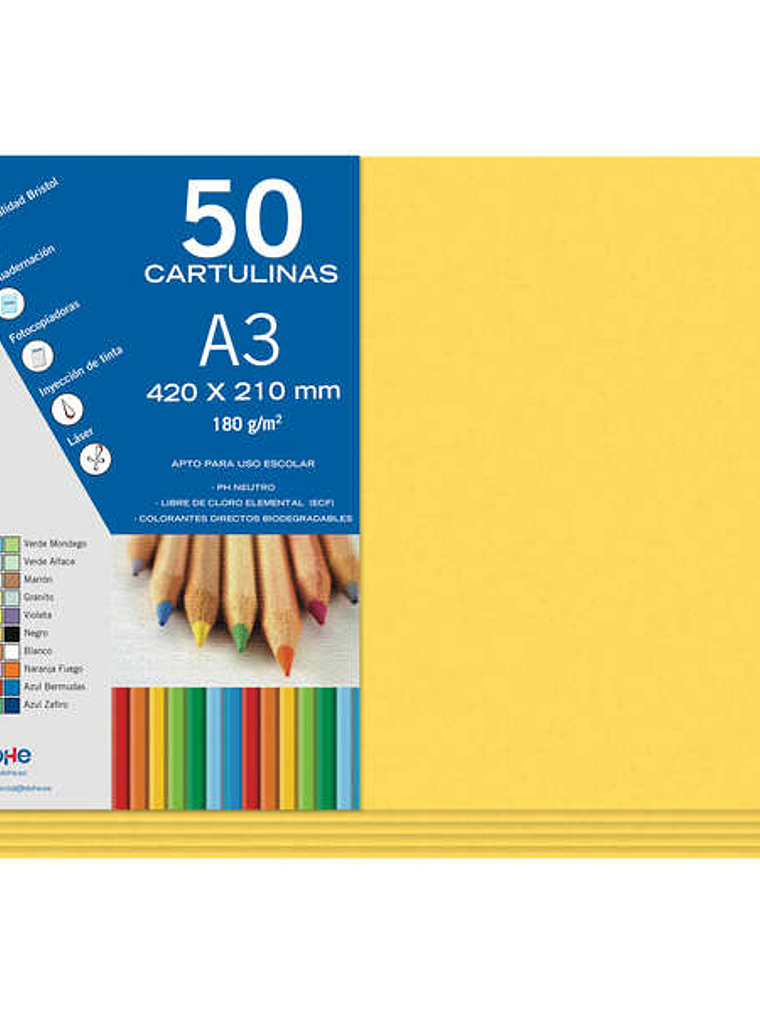 Dohe Cartulinas A3 - 50 Hojas - Ideal para Manualidades y Proyectos Escolares 1