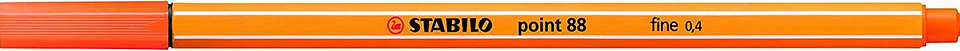 Stabilo Point 88 Rotulador de Punta Fina de Fibra - Trazo de 0.4 mm - Tinta con Base de Agua - Color Bermellon Palido 1