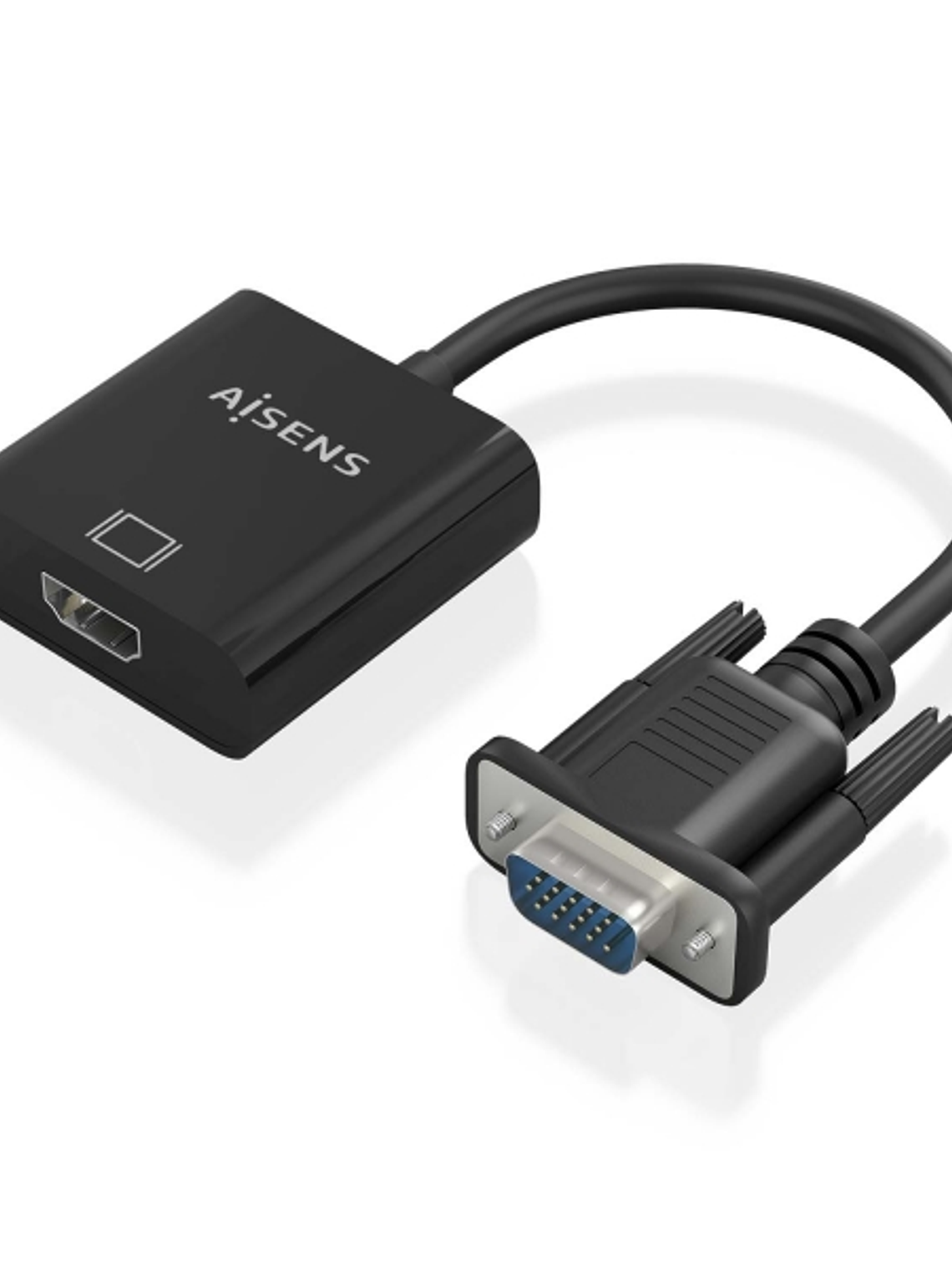 Aisens Cable Conversor SVGA+Audio a HDMI - SVGA/M+Jack 3.5/H+USB Microb/H-HDMI A/H - 20cm - Color Negro 1