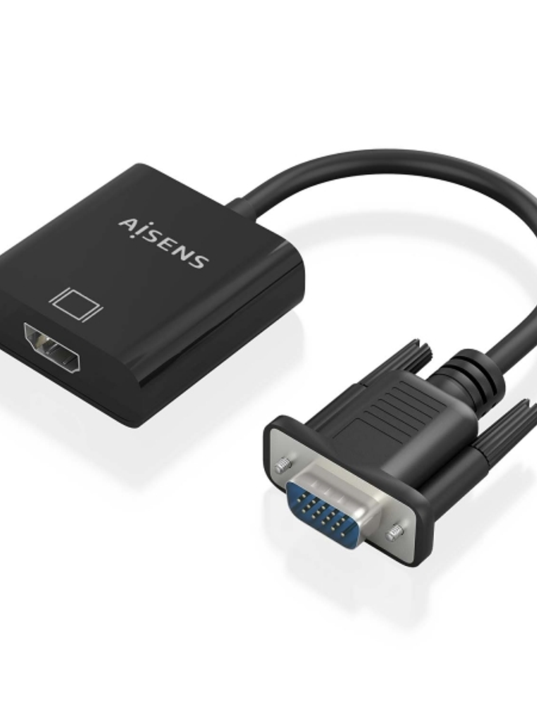 Aisens Cable Conversor SVGA+Audio a HDMI - SVGA/M+Jack 3.5/H+USB Microb/H-HDMI A/H - 20cm - Color Negro 1