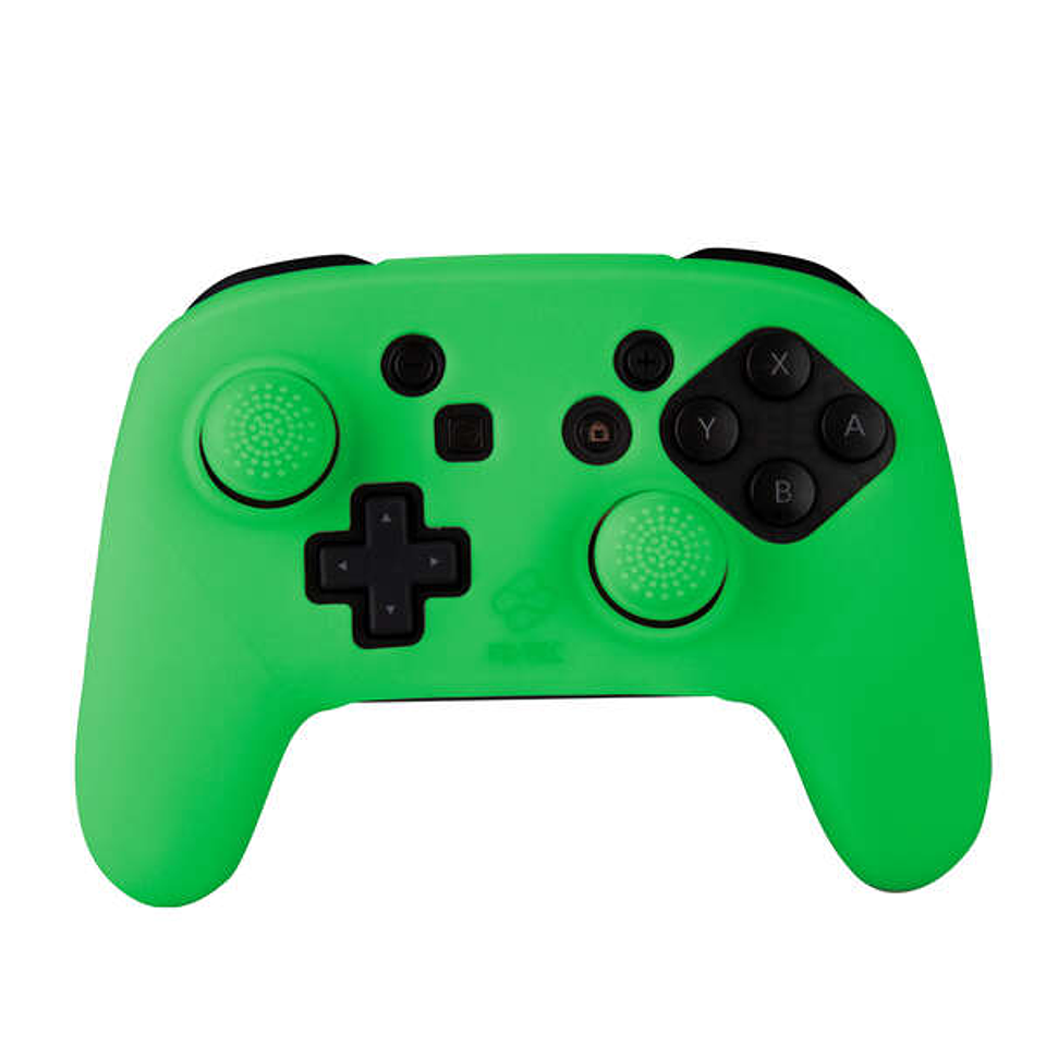 FR-TEC Funda de Silicona para Mando de Nintendo Switch Pro Controller Custom Kit Glow in The Dark - Grips de Silicona para Mejorar Agarre - Brilla en 1