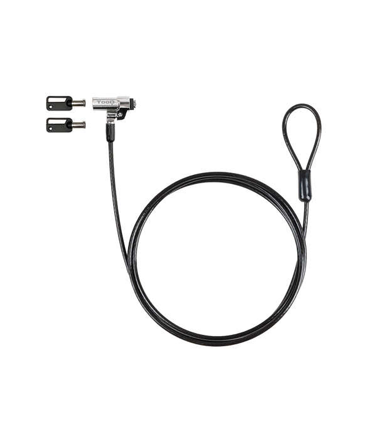 Tooq Cable Seguridad Nano 2.5x6mm Llave Para Portatiles - Color Gris