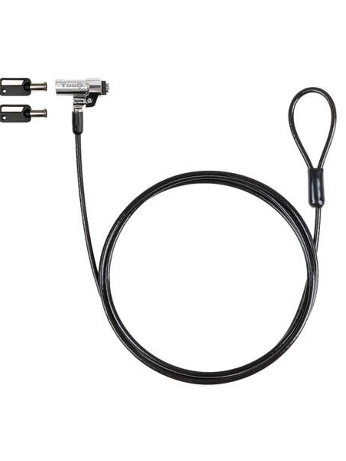 Tooq Cable Seguridad Nano 2.5x6mm Llave Para Portatiles - Color Gris 1