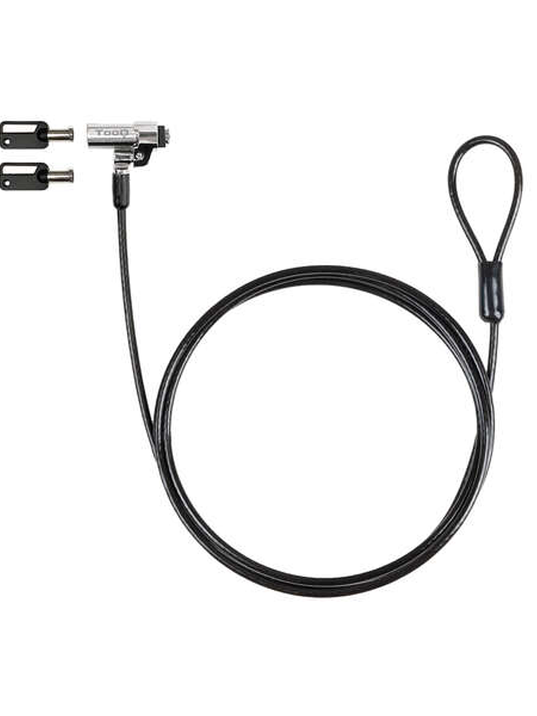 Tooq Cable Seguridad Nano 2.5x6mm Llave Para Portatiles - Color Gris 1