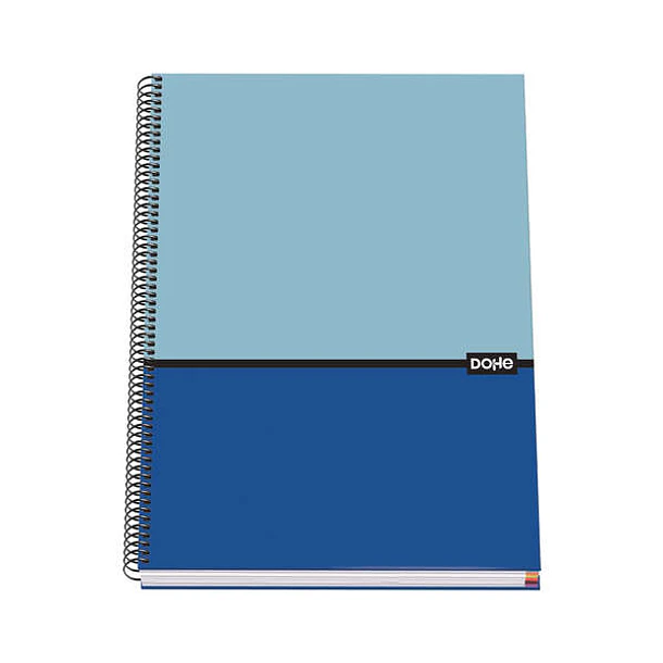 Dohe Cuaderno Espiral Tapa Dura A4 - 228x300mm - Cubierta Carton Forrado - Espiral Metalico Negro - 100 Hojas Offset 90g Microperforadas - Cuadricula