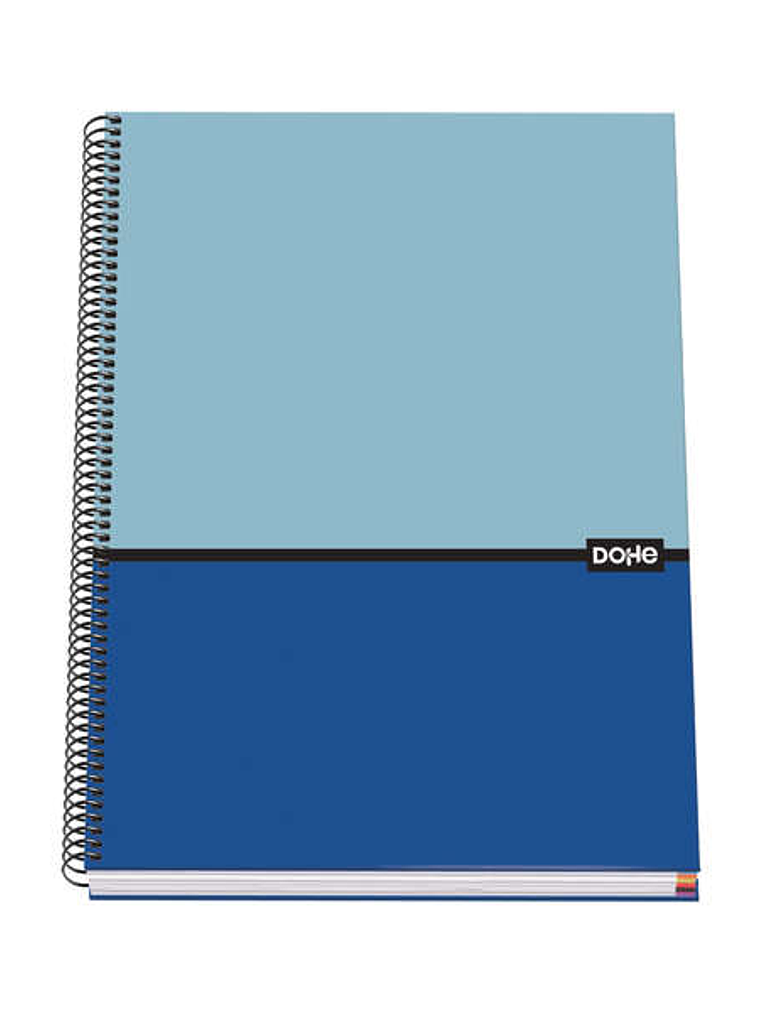 Dohe Cuaderno Espiral Tapa Dura A4 - 228x300mm - Cubierta Carton Forrado - Espiral Metalico Negro - 100 Hojas Offset 90g Microperforadas - Cuadricula 1