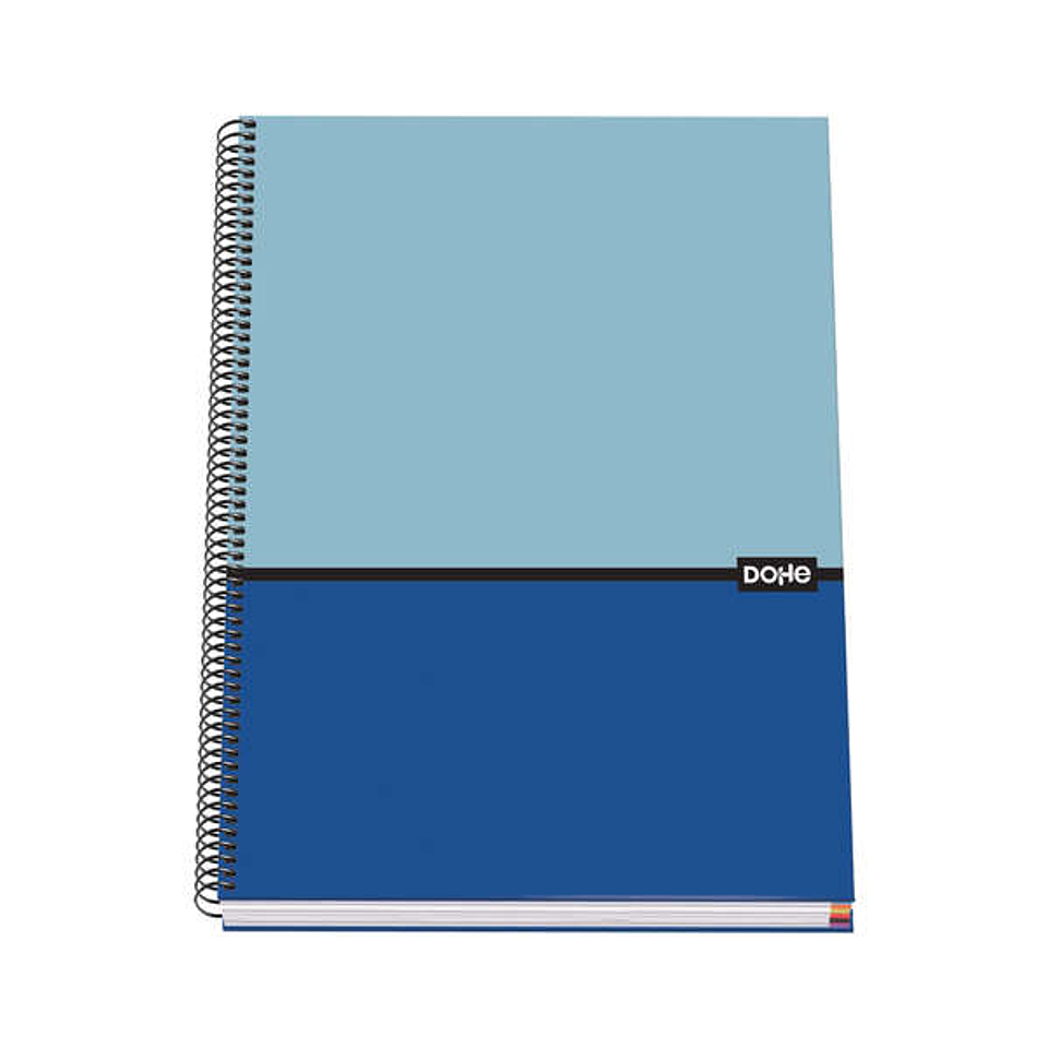 Dohe Cuaderno Espiral Tapa Dura A4 - 228x300mm - Cubierta Carton Forrado - Espiral Metalico Negro - 100 Hojas Offset 90g Microperforadas - Cuadricula 1