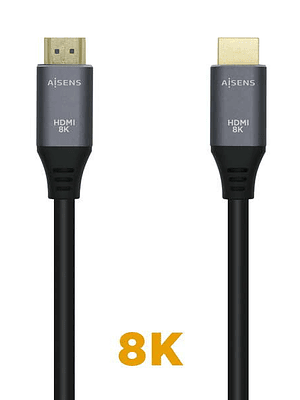 Aisens Cable HDMI V2.1 Ultra Alta Velocidad 8K@60Hz 48Gbps - A/M-A/M - 3.0m - Color Negro