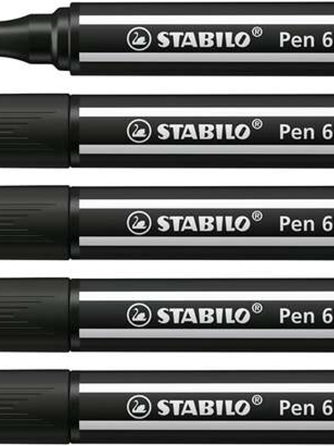 Stabilo Pen 68 MAX Rotulador - Punta de Fibra Biselada - Trazo entre 1-5mm aprox. - Tinta a Base de Agua - Color Negro 1