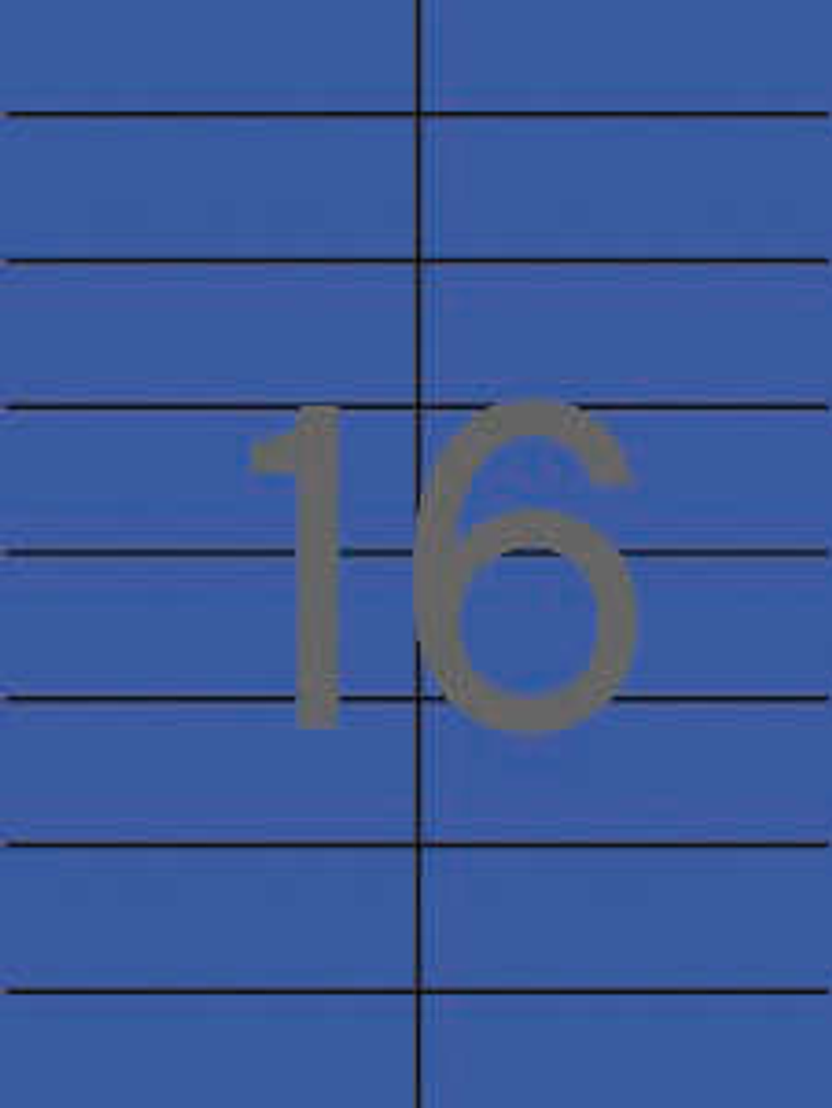 Apli Etiquetas Azules Permanentes 105.0 x 37.0mm 20 Hojas 1