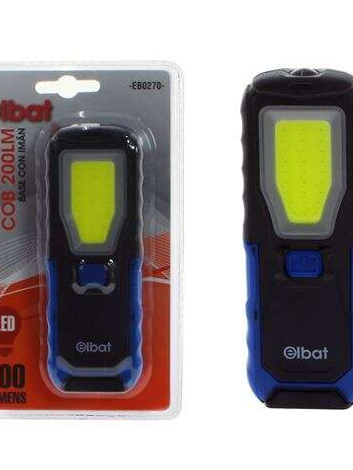 Elbat Linterna LED Magnetica 200lm - Potente Iman en la Base - Gancho Giratorio 1