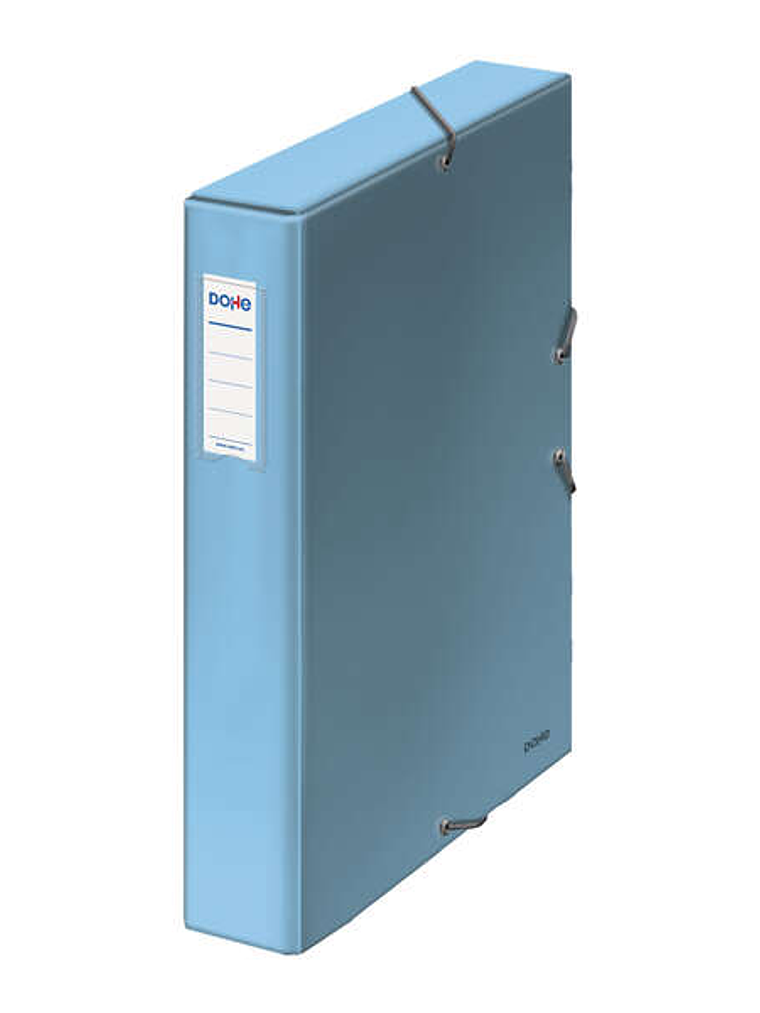 Dohe Caja de Carton Forrado con Papel Impreso y Plastificado - Tarjetero con Etiqueta en el Lomo - Sistema de Cierre con Gomas Elasticas 1
