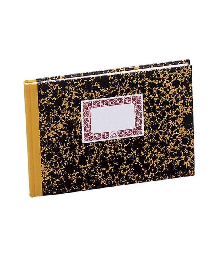 Dohe Cuaderno Cartone Cuentas Corrientes - Cuarto Apaisado - Lomera de Tela - 100 Hojas Offset de 70gr