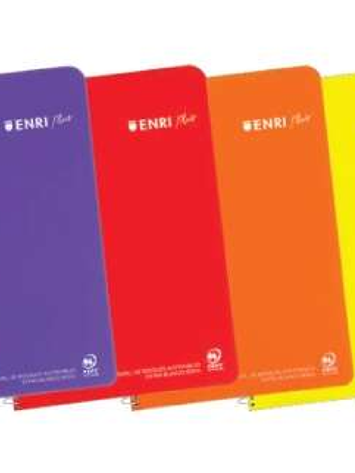 Enri Plus Cuaderno Espiral Formato Cuarto 1 Linea - 80 Hojas 90gr con Margen - Cubierta de Plastico - Colores Surtidos 1