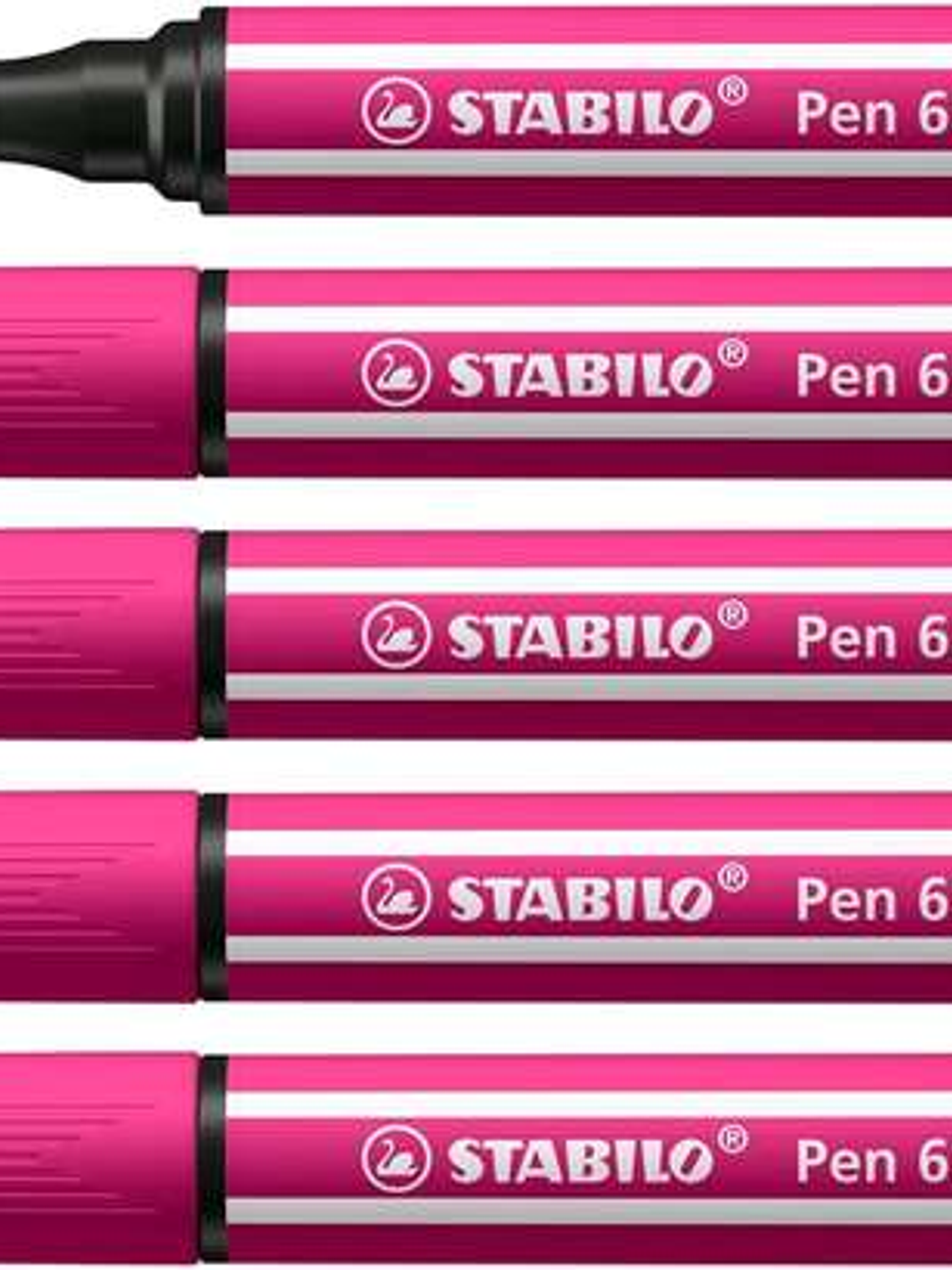 Stabilo Pen 68 MAX Rotulador - Punta de Fibra Biselada - Trazo entre 1-5mm aprox. - Tinta a Base de Agua - Color Rosa 1