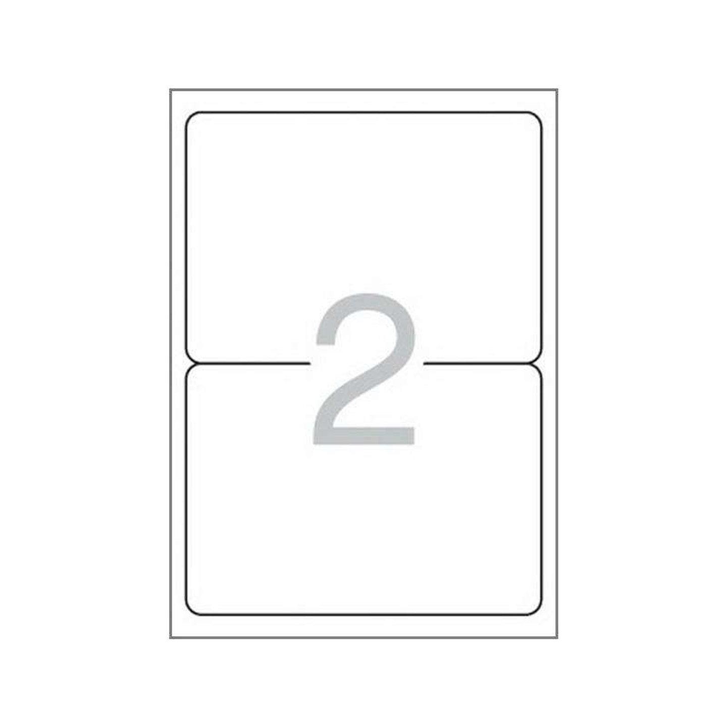 Multi3 Pack de 200 Etiquetas Blancas Cantos Redondeados Tamaño 199,6x144,5mm con Adhesivo Permanente para Multiples Usos 1