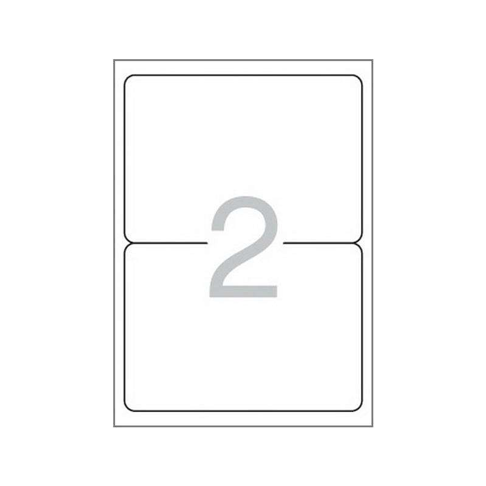 Multi3 Pack de 200 Etiquetas Blancas Cantos Redondeados Tamaño 199,6x144,5mm con Adhesivo Permanente para Multiples Usos 1